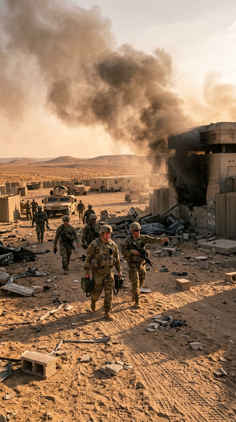 Iran missiles strike US base in Jordan; America's response might escalate.