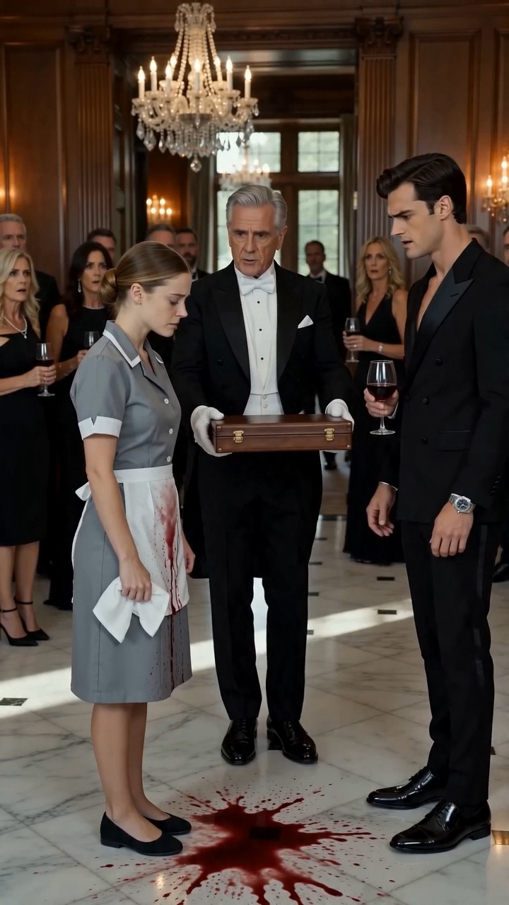 He Poured Wine on the Family Maid at His Own Mansion Party... Then the Butler Handed Her the Papers That Made Her His New Boss