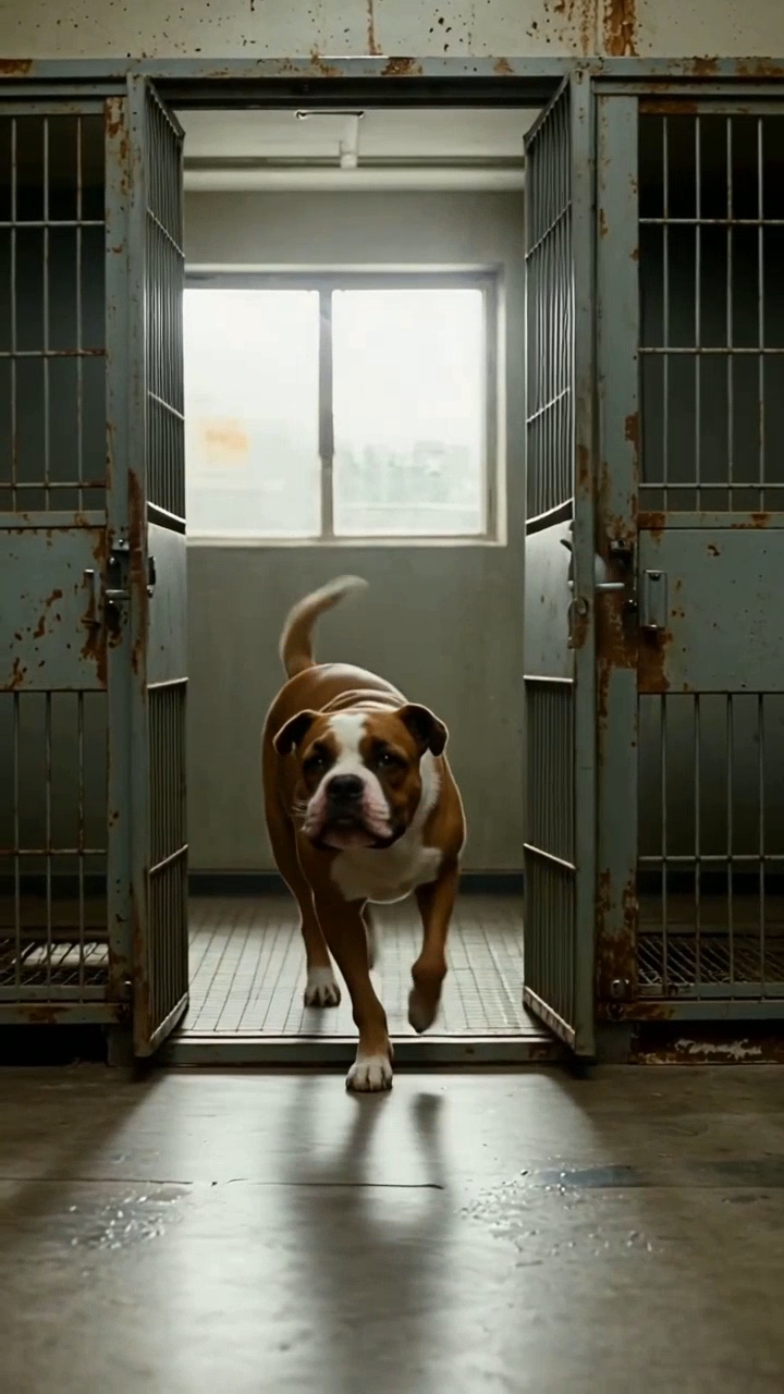 The Loose Pit Bull Charged Straight at a 6-Year-Old Girl... What Happened Three Seconds Later Left an Entire Animal Shelter in Tears