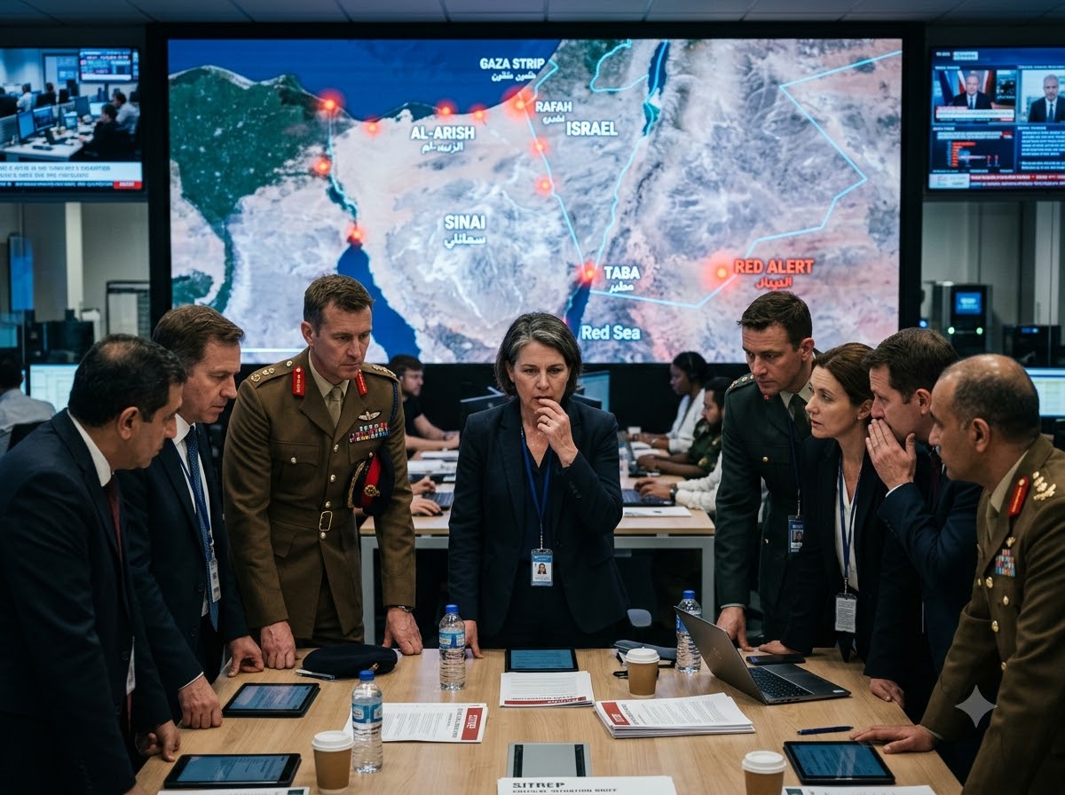 Why are Egypt and other nations monitoring the expanding front?