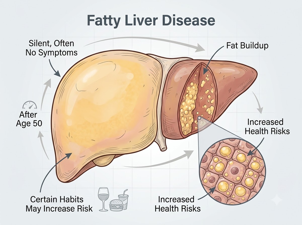 Fatty Liver Disease Could Develop Silently After 50 See Details in the Pinned Comment
