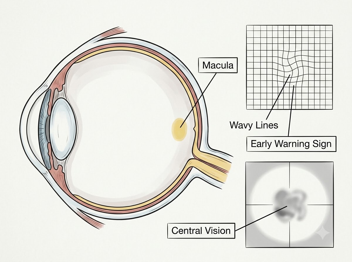 Macular Degeneration Symptoms Could Threaten Central Vision