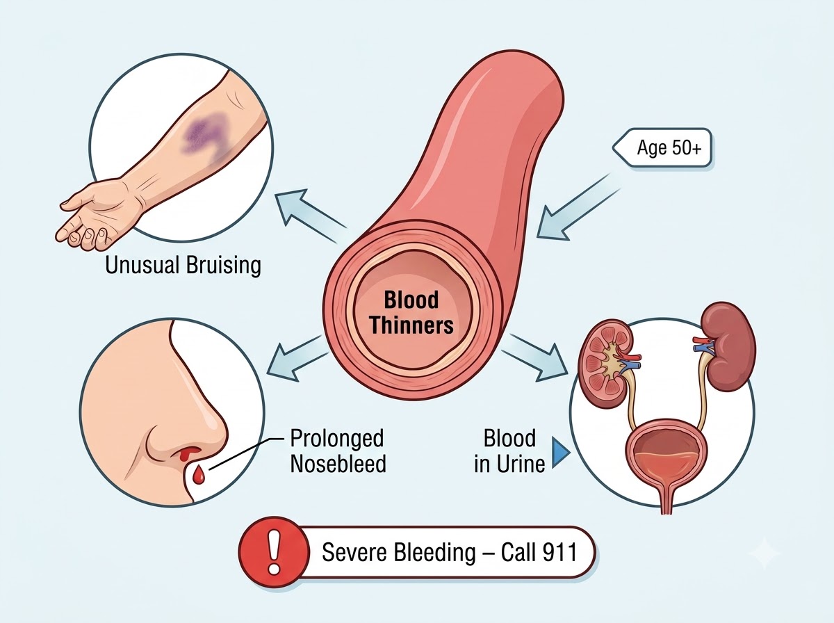 Blood Thinner Warning Signs Seniors Might Mistake for Normal Aging