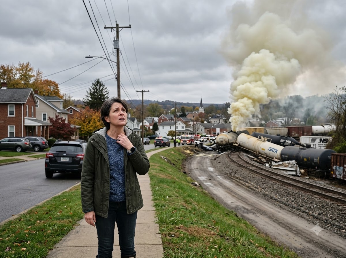 Could a Train Derailment Release Toxic Chemicals Into Town? Full report in comments.