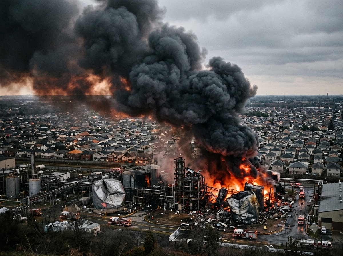Chemical Plant Explosion Could Force Mass Evacuations—Which Failure Caused It? See the comments.