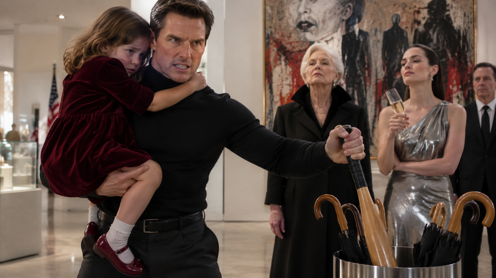 **SHE LAUGHED AT HIS CRYING DAUGHTER—THEN THE FATHER PICKED UP THE AUCTION HAMMER… 🔨🥶**