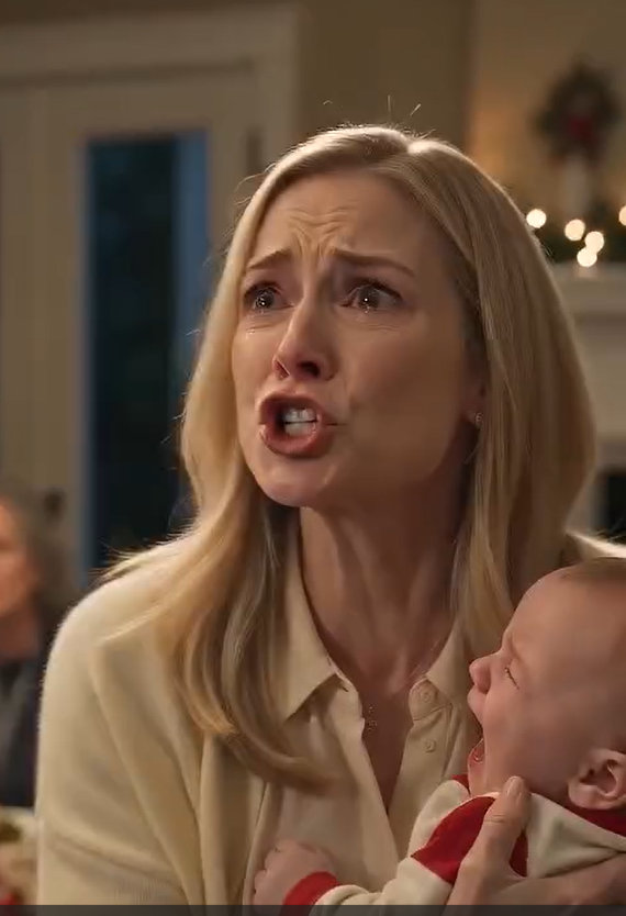 My Sister Hit My Baby at Christmas Dinner—Everyone Stayed Silent Until My Husband Stood Up
