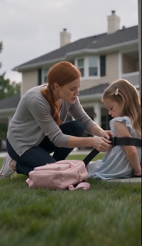 MY MOTHER-IN-LAW TIED MY 5-YEAR-OLD DAUGHTER TO A POST AND SAID, “THIS ISN’T HER HOME ANYMORE”—BUT THE CRUMPLED PAPERS IN HER BACKPACK PROVED WHO REALLY HAD NO RIGHT TO STAY
