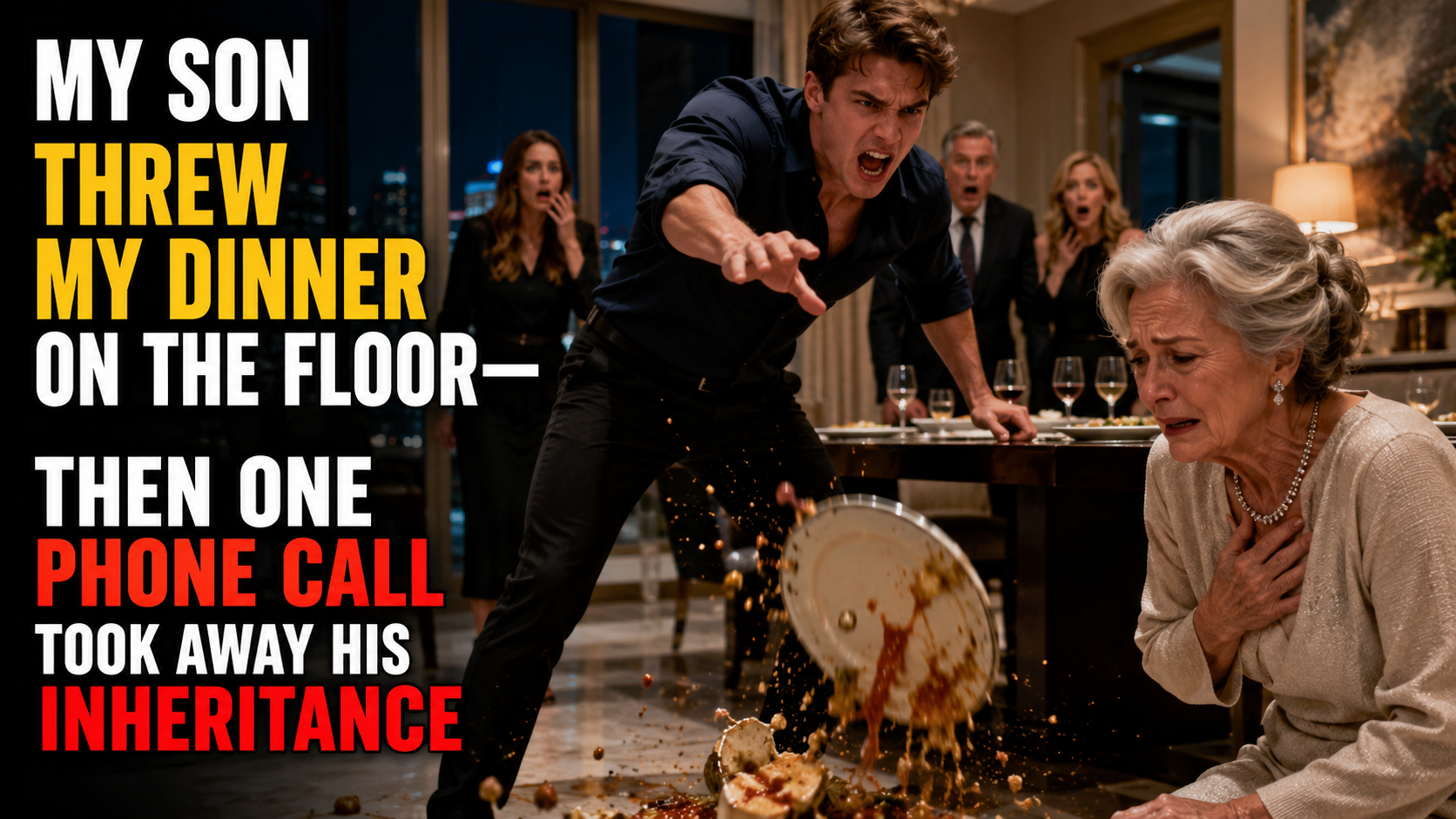 My Son Threw My Dinner on the Floor—Then One Phone Call Took Away His Inheritance