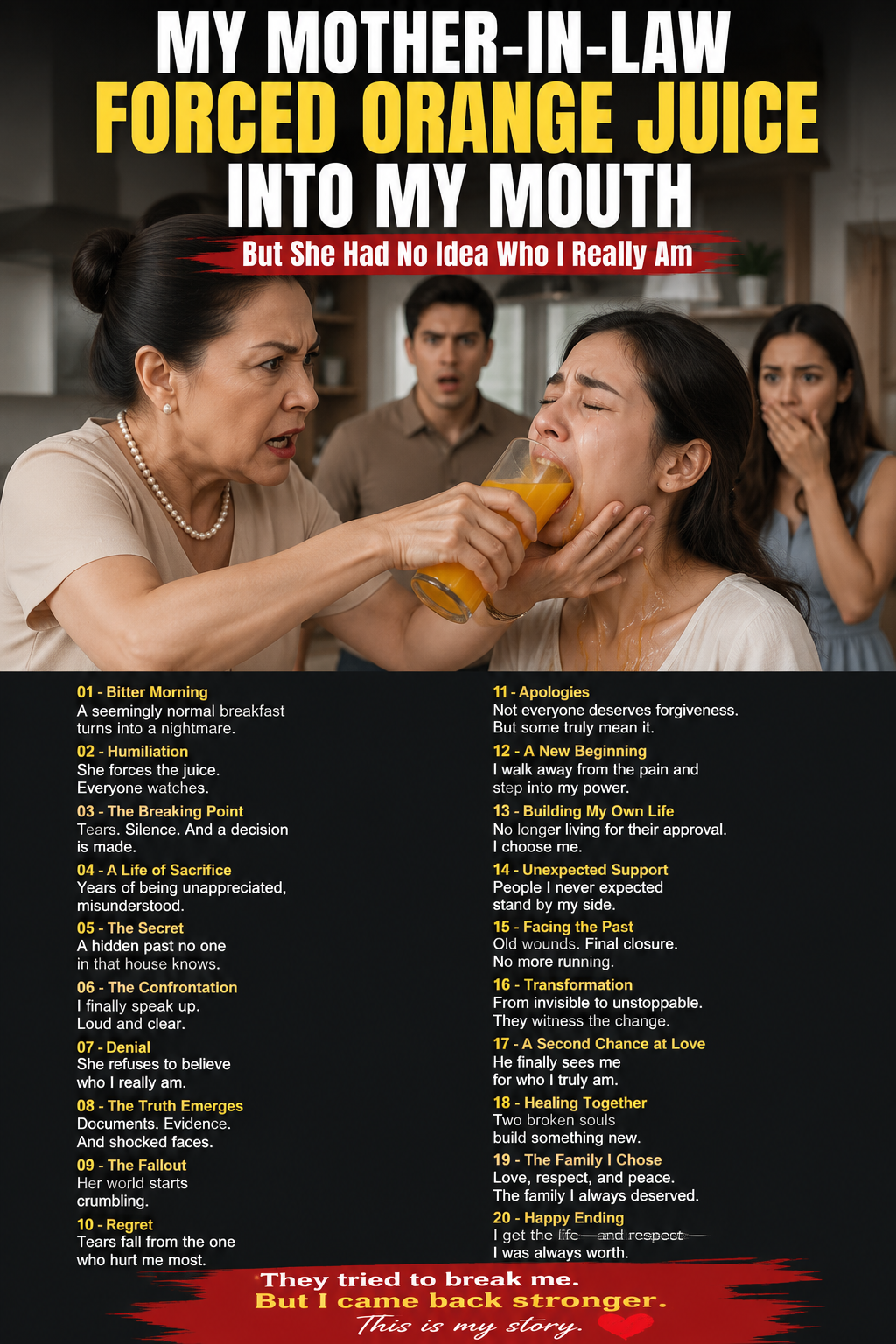 My Mother-in-Law Forced Orange Juice Into My Mouth—Then My Husband Walked In
