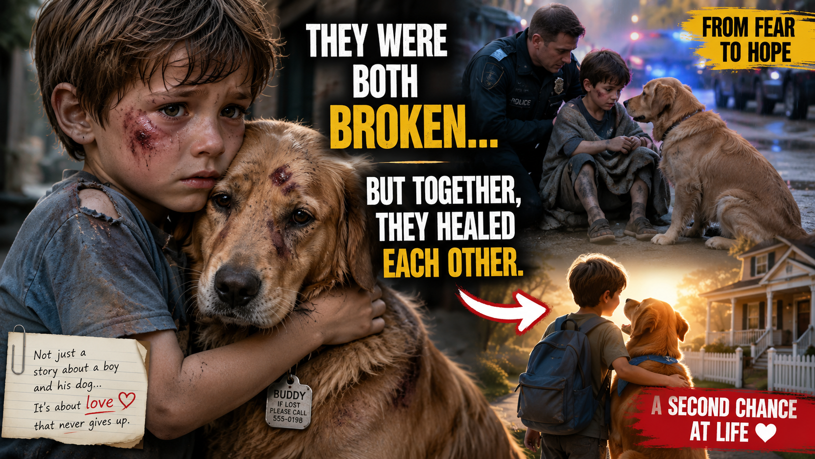 The Bruised Boy Walked Into a Biker Yard With a Wooden Motorcycle—Then the Club President Saw the Matching Dog Tag