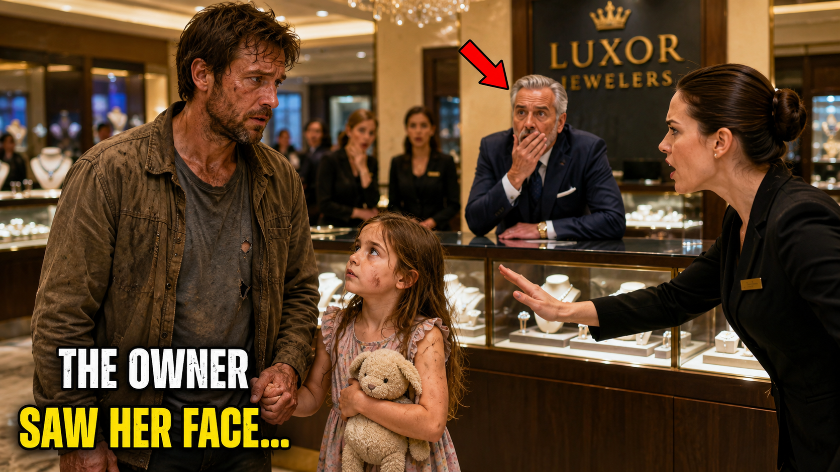 The Poor Father Walked Into a Luxury Jewelry Store With His Little Girl—Then the Owner Saw Her Face
