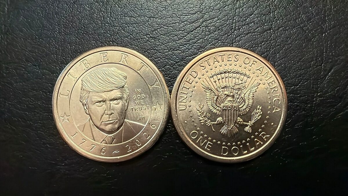 The U.S. Mint officially issued a new $1 coin featuring President Donald Trump's portrait.