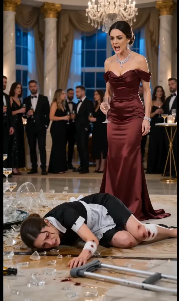 THE MAFIA BOSS FOUND THE SIX-LEVEL CHAMPAGNE TOWER DESTROYED, BUT HE PICKED UP HIS MAID'S CRUTCH INSTEAD OF ASKING ABOUT THE DAMAGE.