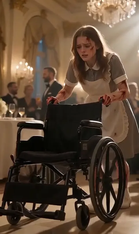 THE MAFIA BOSS WATCHED THIRTY-FOUR ENGAGEMENT GUESTS FALL SILENT AS HIS BLEEDING MAID COLLAPSED, BUT THE EMPTY WHEELCHAIR BESIDE HER RAISED A TERRIFYING QUESTION.