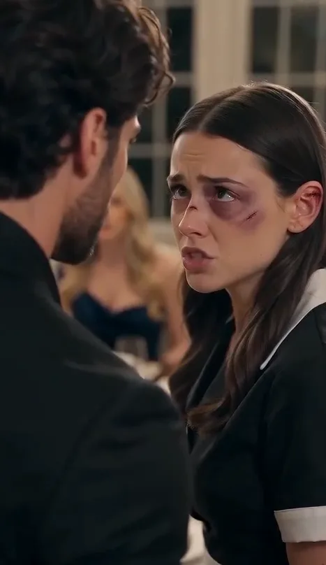 THE MAFIA BOSS CALLED HIS MAID AGAIN AND AGAIN, BUT WHEN SHE FINALLY TURNED WITH BLOOD IN HER HAIR AND BANDAGES AROUND HER EAR, HIS FIANCÉE ANSWERED A QUESTION NOBODY HAD ASKED.