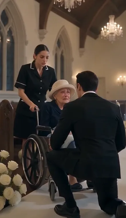 THE MAFIA BOSS WATCHED HIS BEAUTIFUL 25 YEAR OLD MAID PUSH HIS ELDERLY MOTHER'S WHEELCHAIR INTO HIS WEDDING CHAPEL, BUT WHEN HE SAW BLOOD SOAKING HER TORN UNIFORM, ALL 36 WEALTHY GUESTS FROZE.