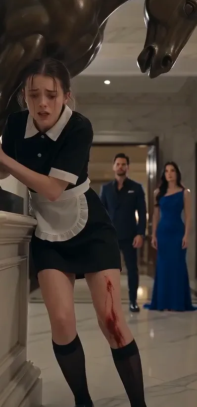 THE MAFIA BOSS SAW BLOOD RUNNING DOWN CLAIRE’S LEGS WHILE SHE STRUGGLED TO KEEP A MASSIVE BRONZE HORSE FROM FALLING