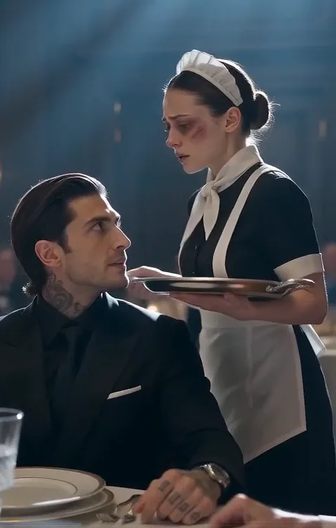 THE MAFIA BOSS'S FIANCÉE WARNED HIS MAID NOT TO DROP THE SILVER TRAY, BUT THE GIRL'S INJURED NECK BECAME THE REAL CENTER OF ATTENTION.