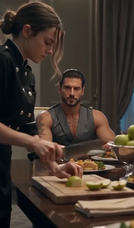 THE MAFIA BOSS WATCHED HIS INJURED MAID STRUGGLE TO CUT APPLES THEN LEARNED EVERY GUEST AT HIS FATHER’S MEMORIAL HAD PAID FOR A SEAT