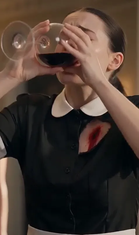 THE MAFIA BOSS COULDN'T UNDERSTAND WHY HIS MAID WOULD RISK DRINKING HIS WINE WHILE BLEEDING FROM HER CHEST, UNTIL SHE REVEALED WHAT HIS FIANCÉE HAD PLANNED FOR AFTER DINNER