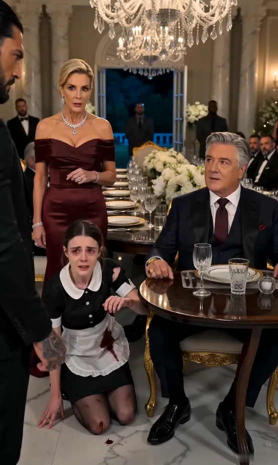THE MAFIA BOSS'S FIANCÉE THREATENED TO FIRE HIS BLEEDING MAID FOR REFUSING HER FATHER—BUT WHEN LUCA LEARNED THE TRUTH, HE STOPPED THE DINNER!