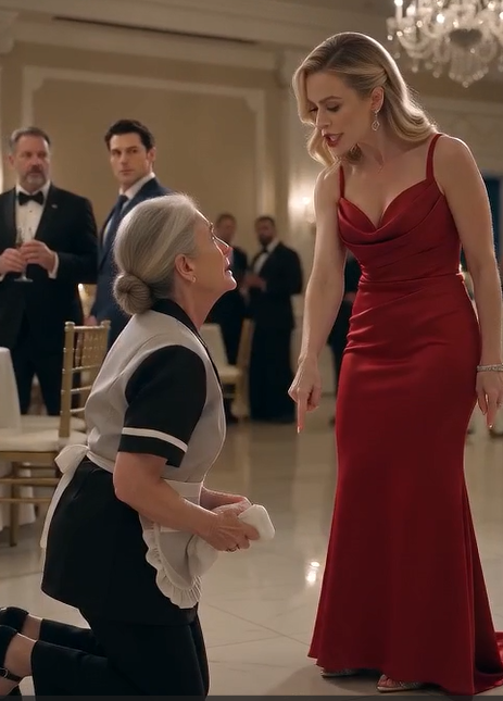She Forced an Elderly Waitress to Kneel—Then Her Son Walked In