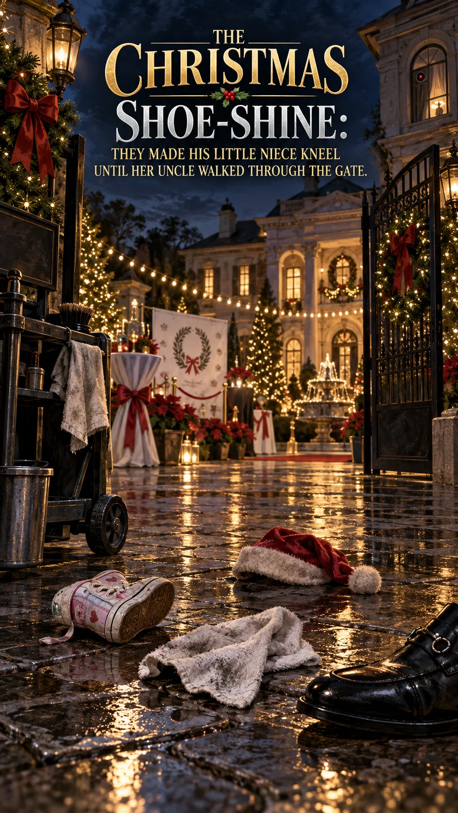 THE CHRISTMAS SHOE-SHINE: THEY MADE HIS LITTLE NIECE KNEEL UNTIL HER UNCLE WALKED THROUGH THE GATE