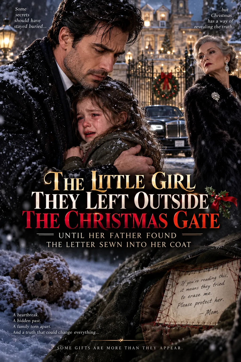 THE LITTLE GIRL THEY LEFT OUTSIDE THE CHRISTMAS GATE—UNTIL HER FATHER FOUND THE LETTER SEWN INTO HER COAT