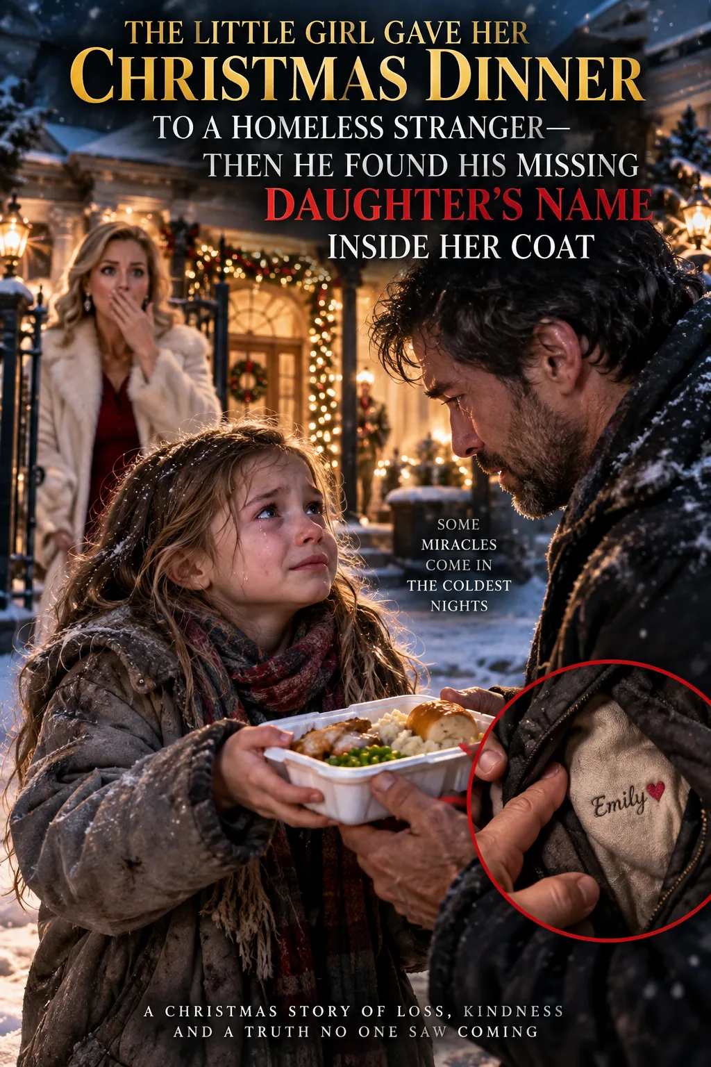 THE LITTLE GIRL GAVE HER CHRISTMAS DINNER TO A HOMELESS STRANGER—THEN HE FOUND HIS MISSING DAUGHTER'S NAME INSIDE HER COAT
