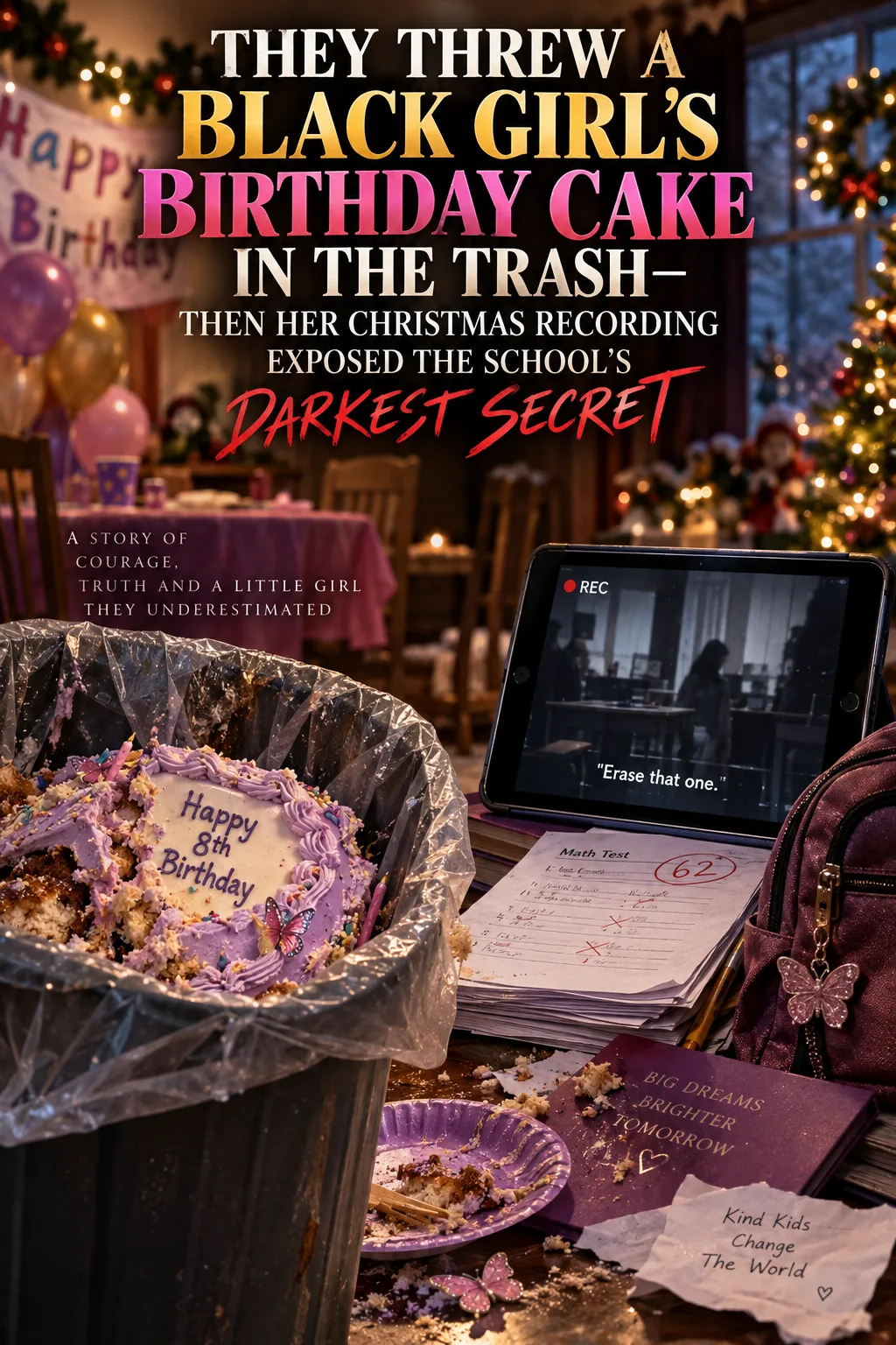 THEY THREW A BLACK GIRL'S BIRTHDAY CAKE IN THE TRASH—THEN HER CHRISTMAS RECORDING EXPOSED THE SCHOOL'S DARKEST SECRET