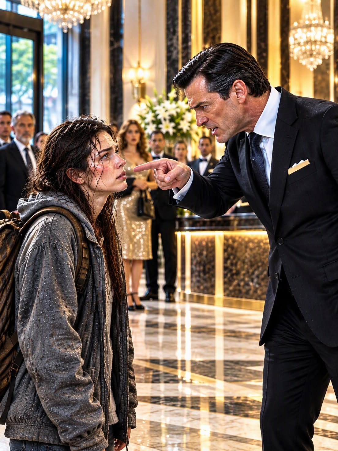 THE MAFIA BOSS’S BILLIONAIRE DAUGHTER WALKED INTO HIS HOTEL DRESSED HOMELESS—THEN THE MANAGER SAID, “SEARCH HER SIDE POCKET,” BEFORE ANYONE SAID MONEY WAS MISSING