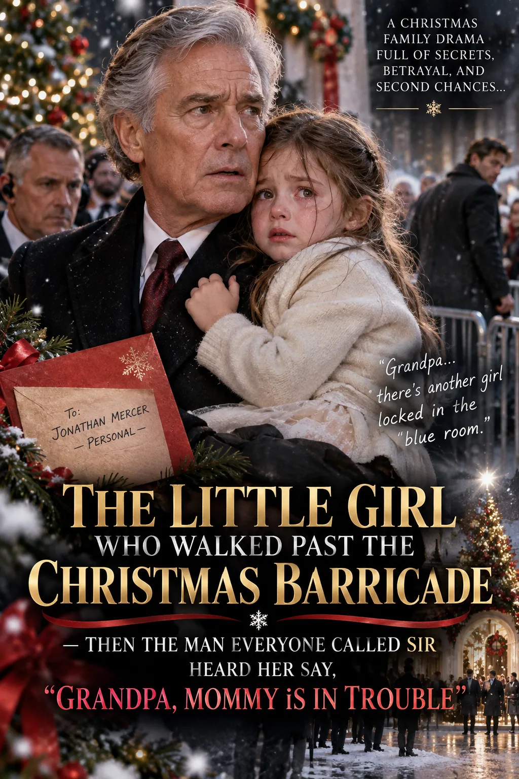 THE LITTLE GIRL WHO WALKED PAST THE CHRISTMAS BARRICADE—THEN THE MAN EVERYONE CALLED SIR HEARD HER SAY, “GRANDPA, MOMMY IS IN TROUBLE”