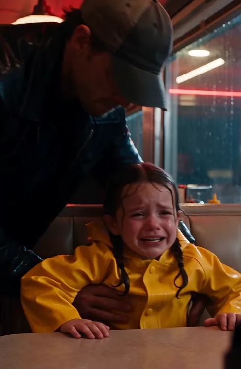 HE FORCED A 5-YEAR-OLD GIRL INTO A MIDNIGHT DINER—THEN THE WAITRESS READ THE NAPKIN SHE LEFT BEHIND
