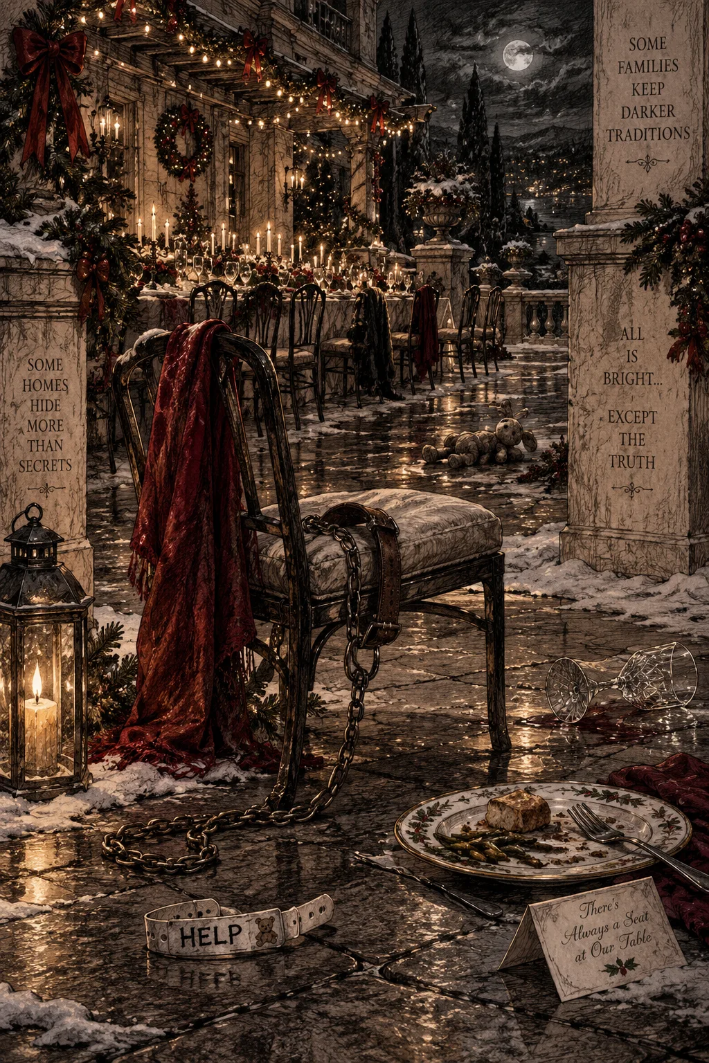 THEY PUT GRANDMA ON A LEASH AT THE CHRISTMAS BANQUET—THEN THE LITTLE BOY POINTED TO THE EMPTY CHAIR