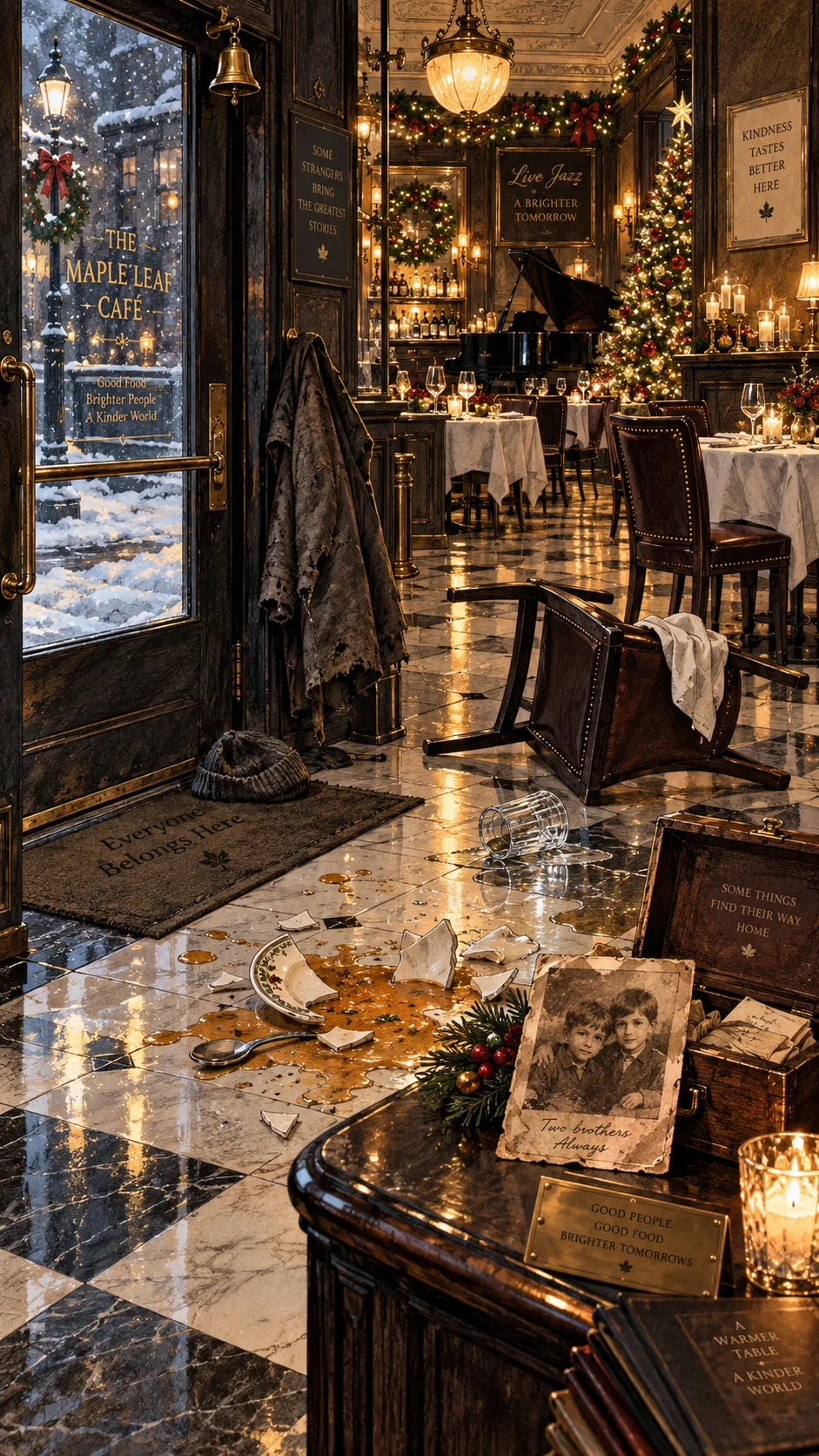 THEY THREW CHRISTMAS DINNER AT A HOMELESS BLACK MAN—THEN THE RESTAURANT OWNER RECOGNIZED THE BROTHER WHO VANISHED TWENTY-EIGHT YEARS AGO