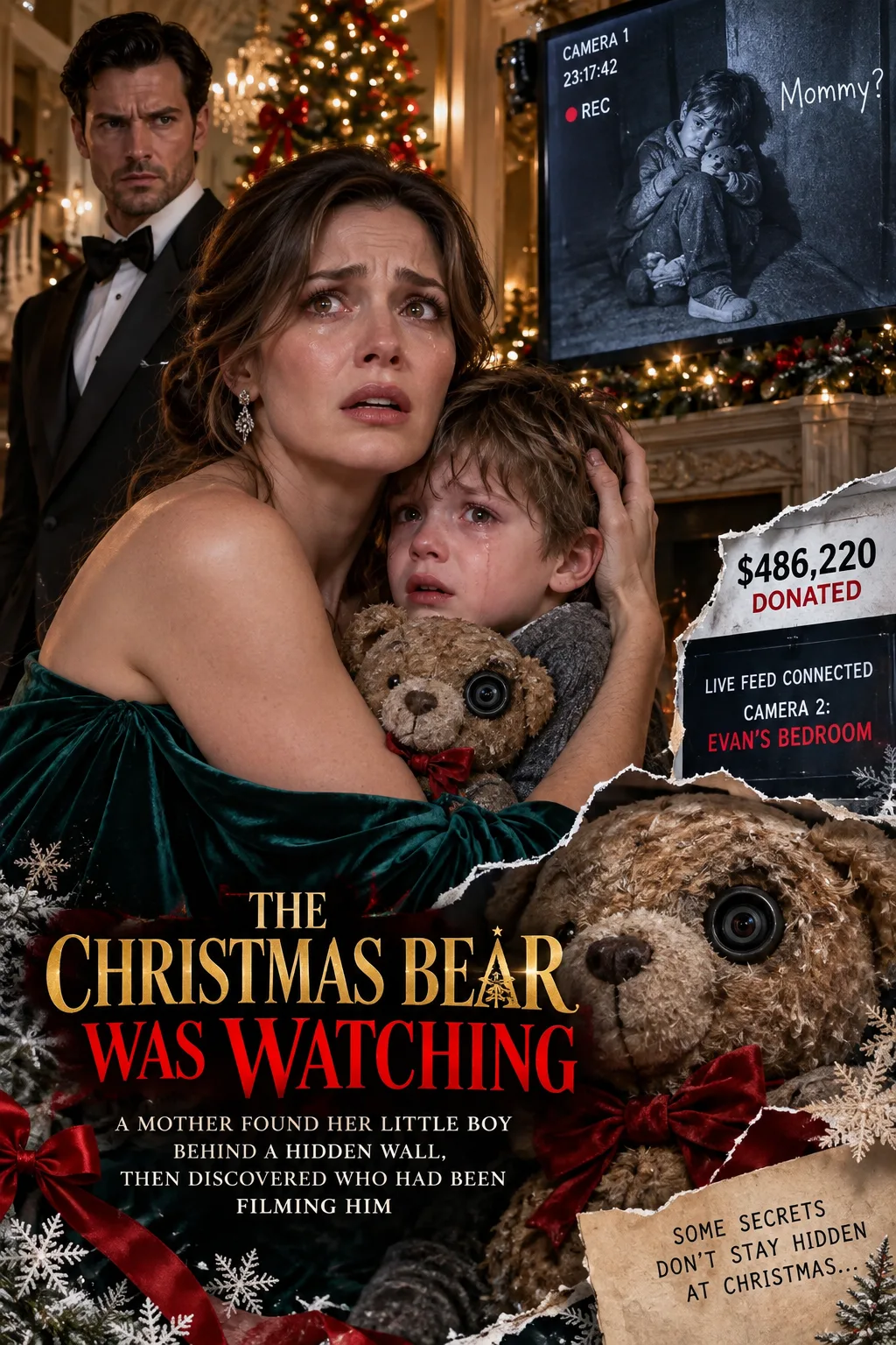 THE CHRISTMAS BEAR WAS WATCHING—A MOTHER FOUND HER LITTLE BOY BEHIND A  HIDDEN WALL, THEN DISCOVERED WHO HAD BEEN FILMING HIM