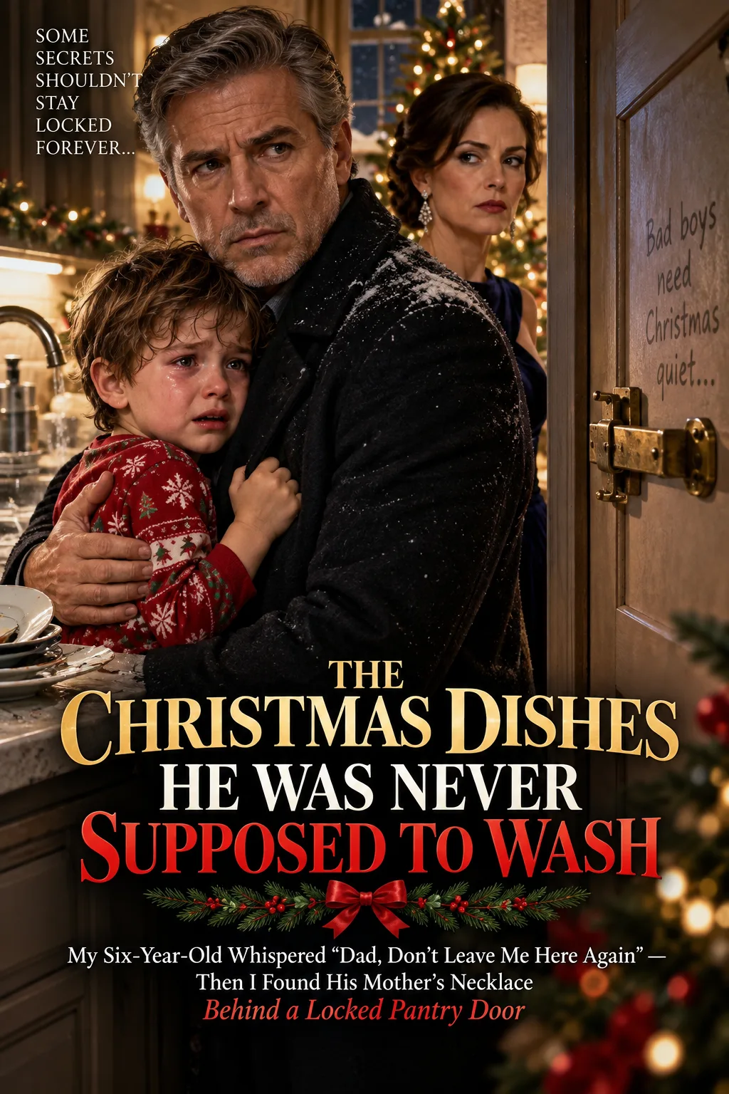 THE CHRISTMAS DISHES HE WAS NEVER SUPPOSED TO WASH: My Six-Year-Old Whispered “Dad, Don’t Leave Me Here Again”—Then I Found His Mother’s Necklace Behind a Locked Pantry Door