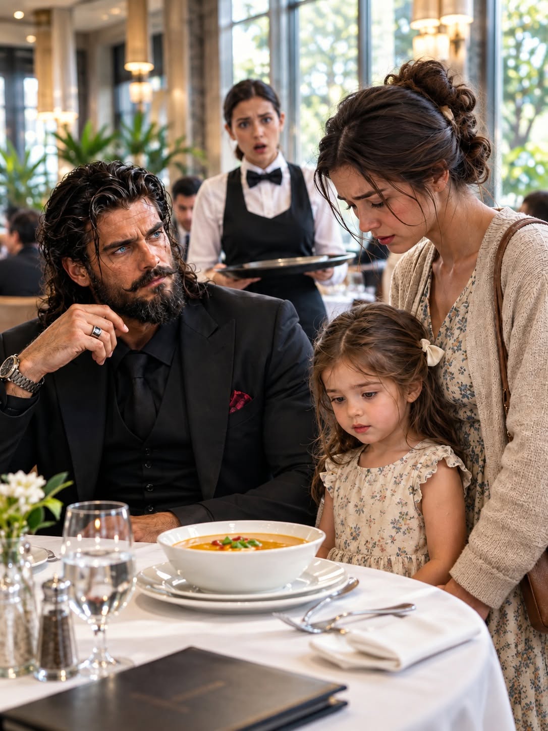 THE MAFIA BOSS HEARD THE HOSTESS TELL A HUNGRY LITTLE GIRL, “WE’RE FULL”—THEN HE LOOKED AT FOUR EMPTY TABLES AND ASKED, “WHY DID YOU LIE BEFORE YOU EVEN HEARD HER MOTHER’S NAME?”