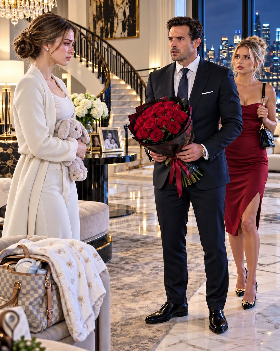 HE CAME HOME WITH ROSES AFTER TWENTY DAYS—BUT HIS WIFE AND NEWBORN WERE ALREADY GONE