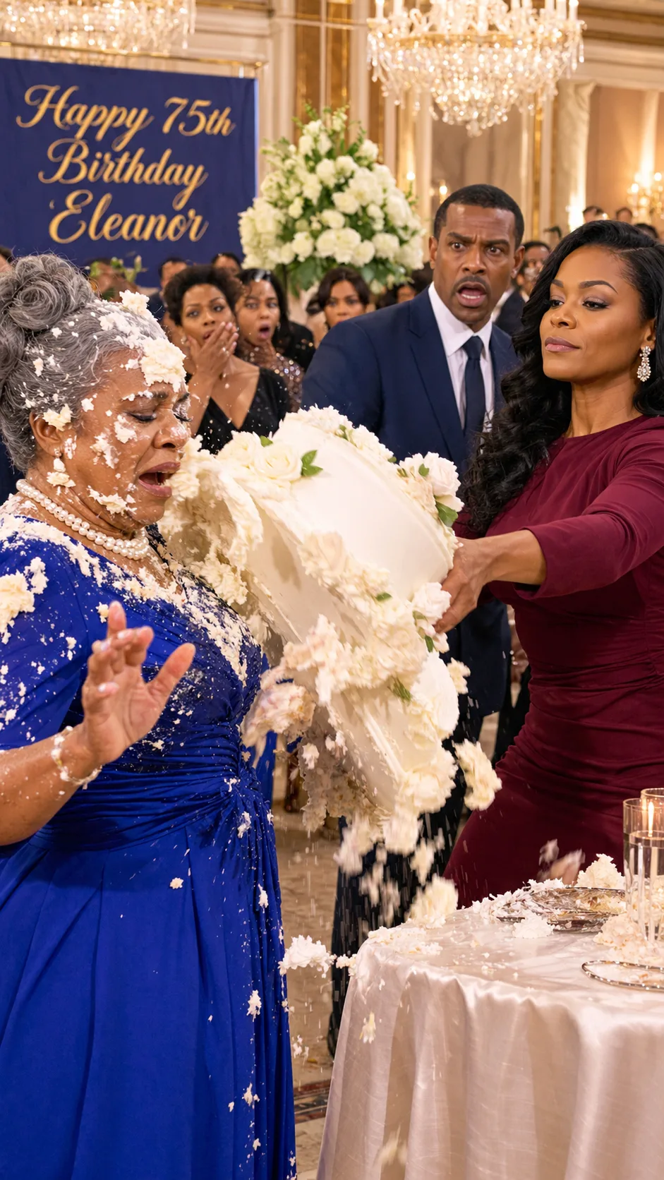 AT MY MOTHER’S 75TH BIRTHDAY, MY WIFE SHOVED THE CAKE INTO HER—THEN SHE WHISPERED, “ASK HER WHAT HAPPENED TO YOUR REAL MOTHER.”