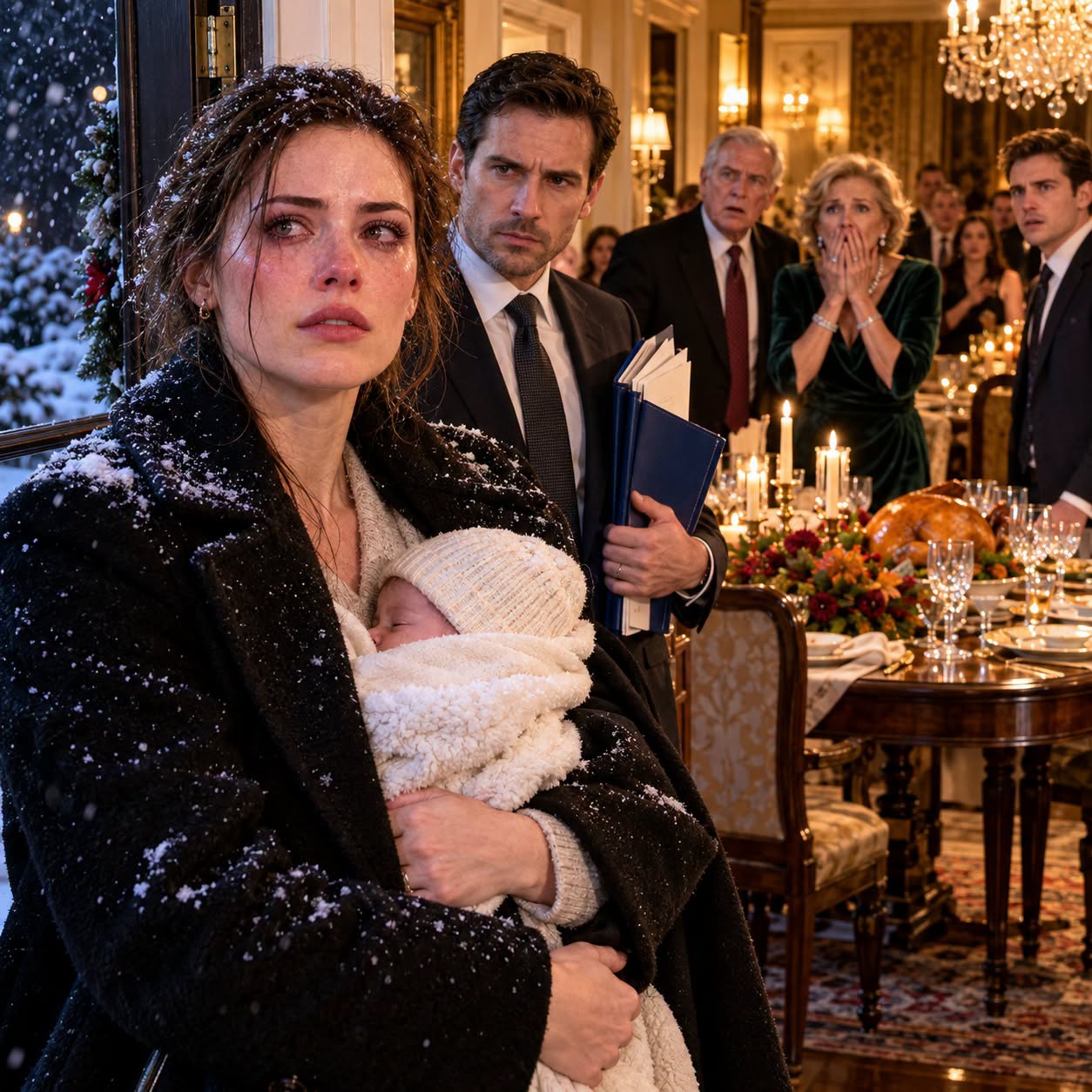 MY PARENTS THREW ME AND MY NEWBORN INTO THE SNOW ON THANKSGIVING—TWO HOURS LATER, THEIR LAWYER TOLD THEM THE HOUSE WAS MINE