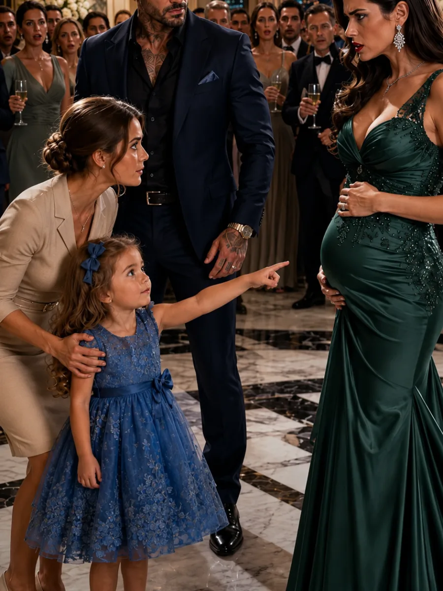 At the Mafia Boss’s Heir Announcement, My 4-Year-Old Pointed at His Pregnant Fiancée and Said, “Her Belly Is in the Closet” — Then He Locked the Ballroom Doors