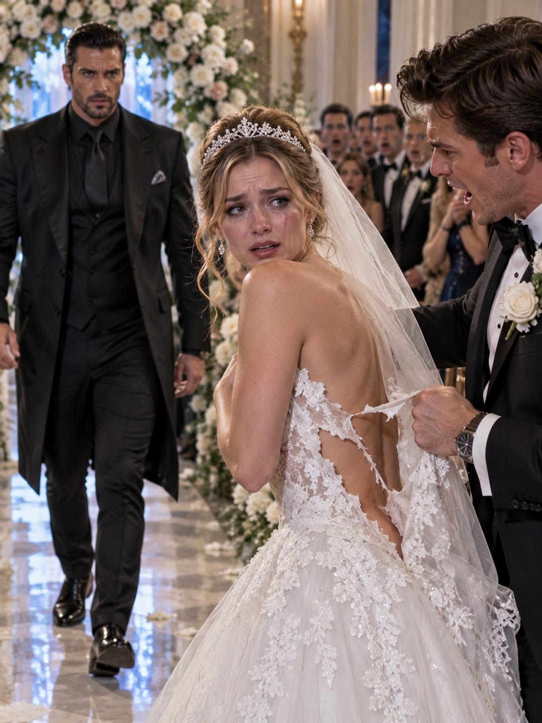GROOM RIPS THE BRIDE'S DRESS ON THEIR WEDDING DAY—A MAFIA BOSS WALKS IN AND LEAVES EVERYONE SPEECHLESS