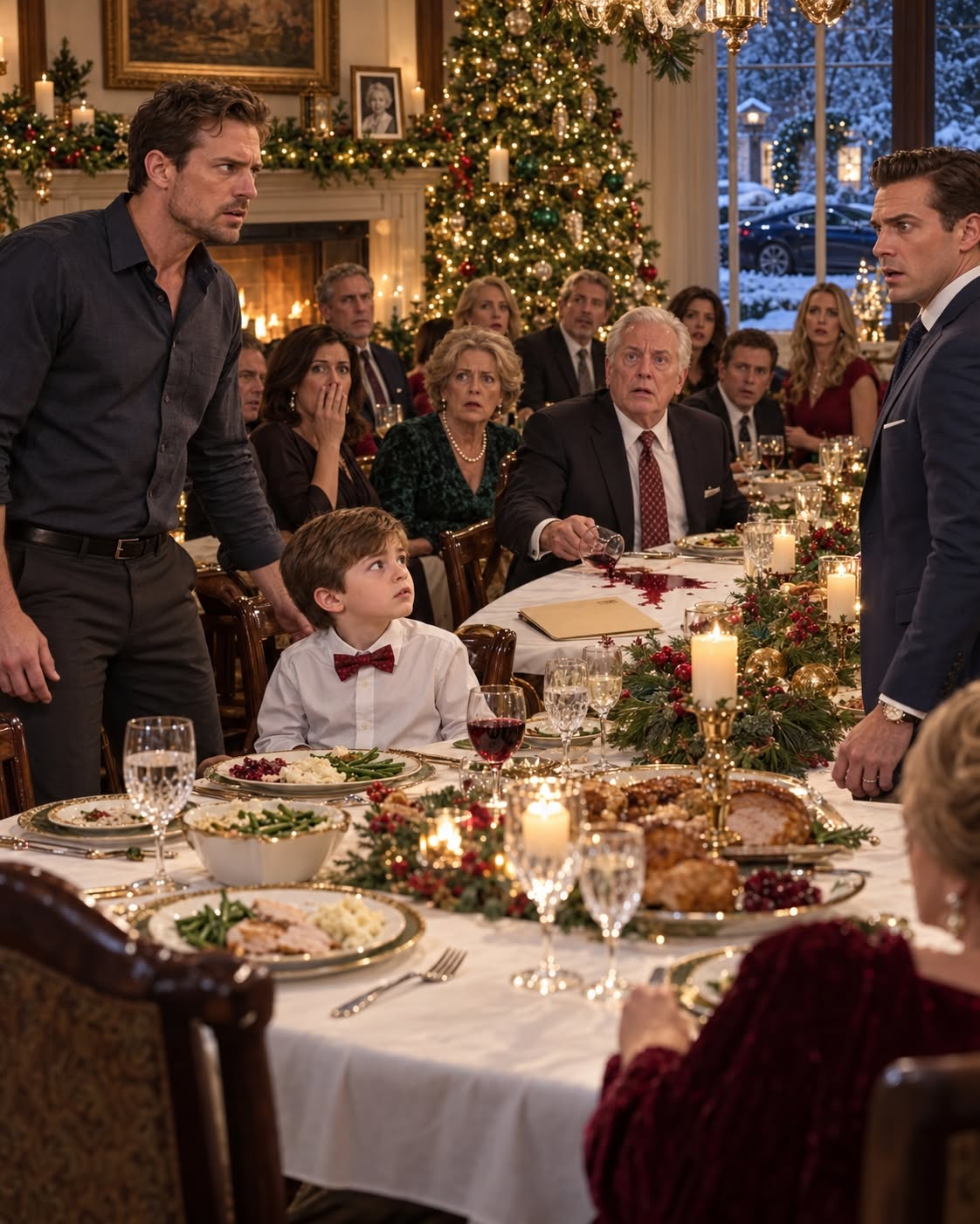 My Brother Grabbed My Son At Christmas And Called Him A Burden — Then My Seven-Year-Old Asked One Question That Made My Father Drop His Wineglass And Go Pale