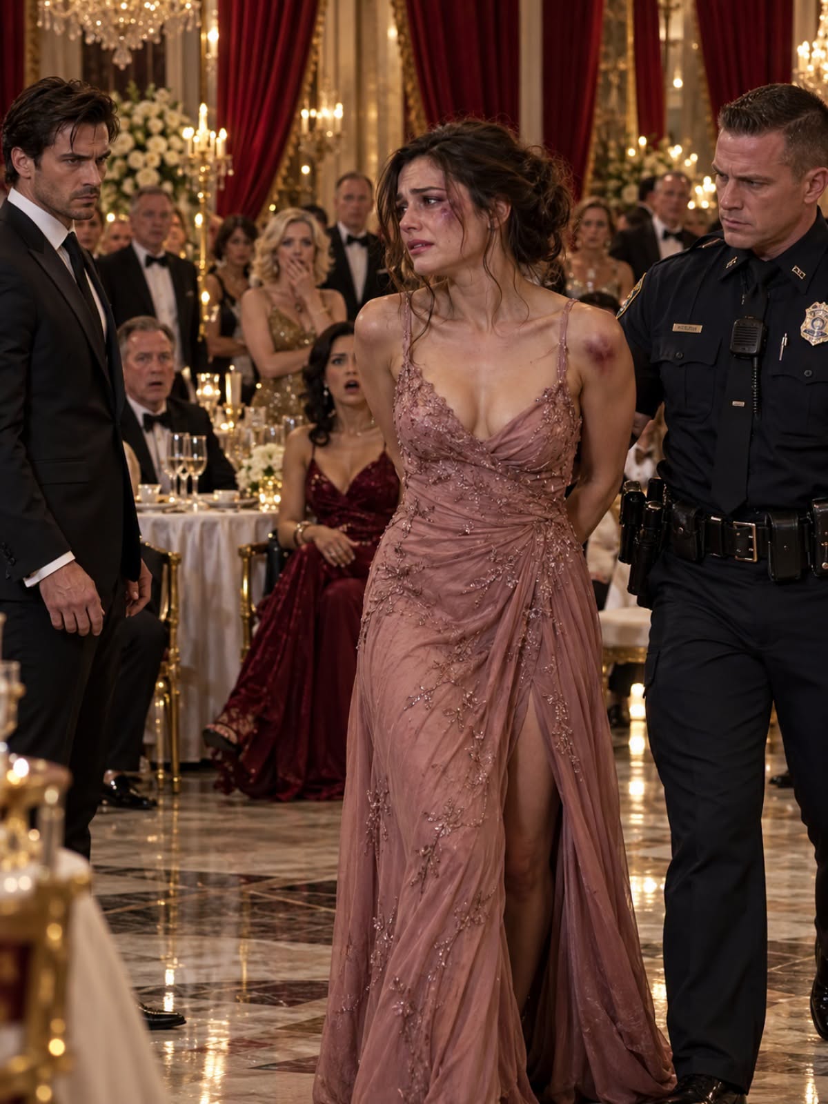 THE POLICE TOOK HER AWAY FROM THE PARTY—BY MIDNIGHT, THE MAFIA BOSS HAD SURROUNDED THE STATION