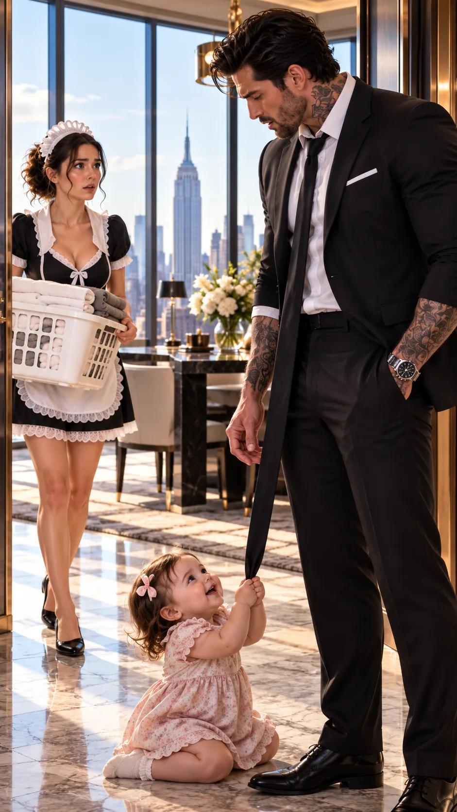 THE MAFIA BOSS FOUND A BABY CLINGING TO HIS LEG—THEN HIS MAID WHISPERED, “SHE HAS YOUR EYES”