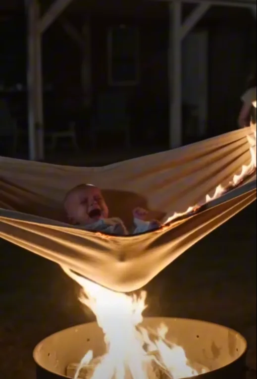 THE BABY ABOVE THE FIRE