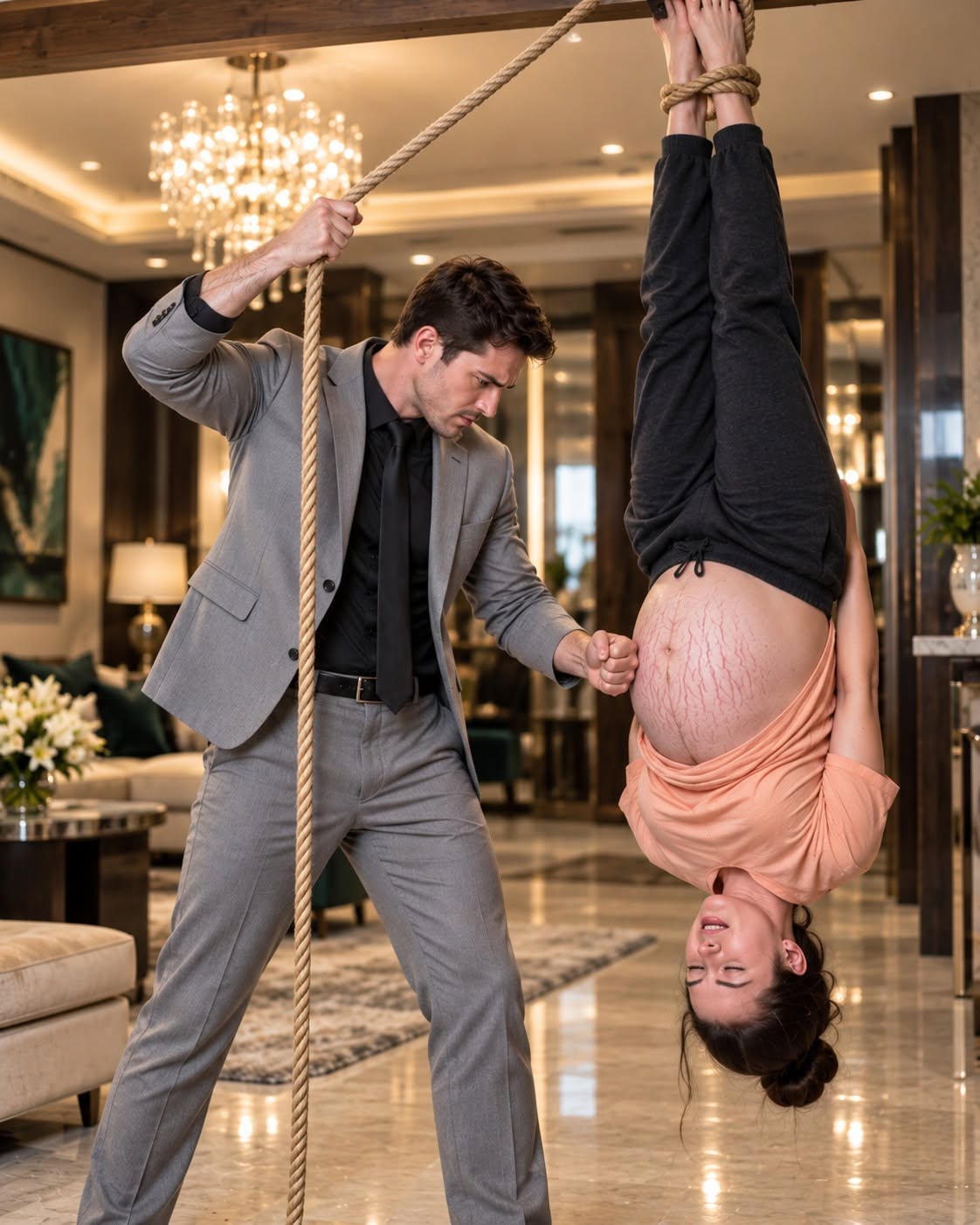 HE HUNG HIS PREGNANT WIFE UPSIDE DOWN TO FORCE A SON—BUT THE DOCTOR FOUND SOMETHING THAT DESTROYED HIS ENTIRE FAMILY