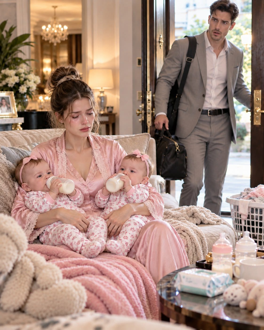 HE LEFT ME ALONE WITH OUR SIX-MONTH-OLD TWINS FOR A FOUR-DAY VACATION—THEN CAME HOME TO THE ONE PERSON HE NEVER EXPECTED TO SEE